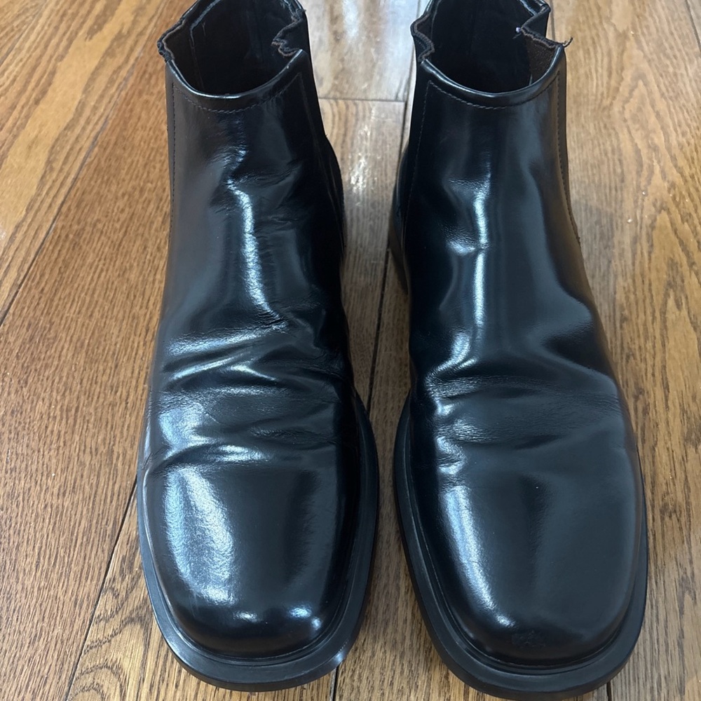 PRADA Men’s Chelsea Leather Boots Men’s 10 - Picture 1 of 15